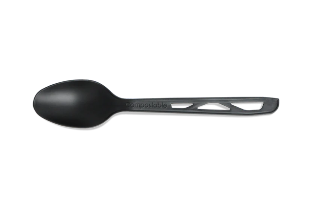 Reusable black spoon 16 cm CPLA (1.000 pcs) [TK-9988005]