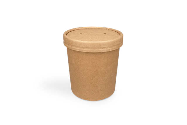 Lid kraft soup cup 450ml Ø9,8 cm (500 pcs) [TK-9988178]