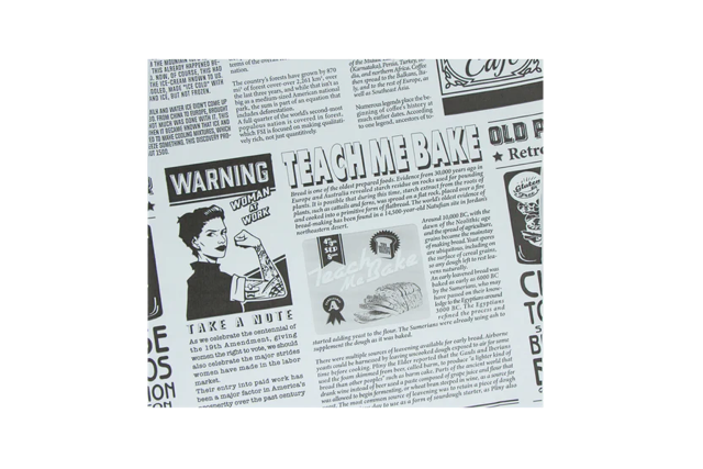 Hamburger Wrapping paper greaseproof 33x30cm FSC®Mix newspaper White (2.000 pcs) [TK-9988210]