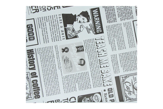 Hamburger Wrapping paper greaseproof 33x38cm FSC®Mix newspaper White (2.000 pcs) [TK-9988211]