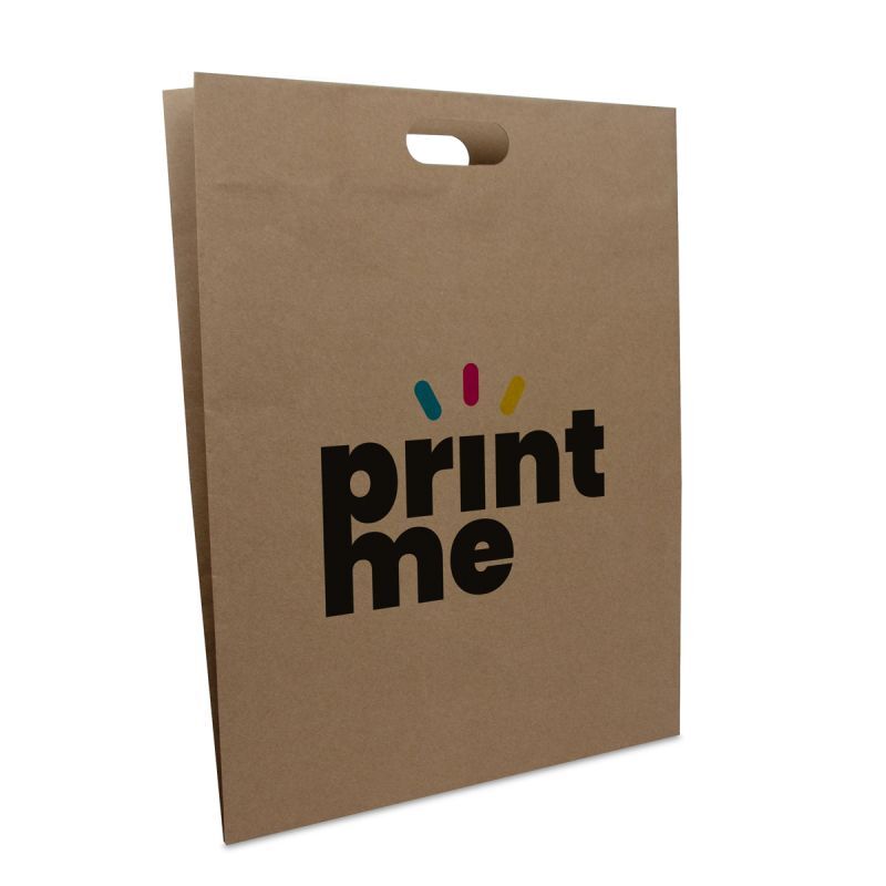 Paper Carrier bags With Punched Out Handle 40x50+2x5cm Brown (100 pcs) [FP-DPK141]