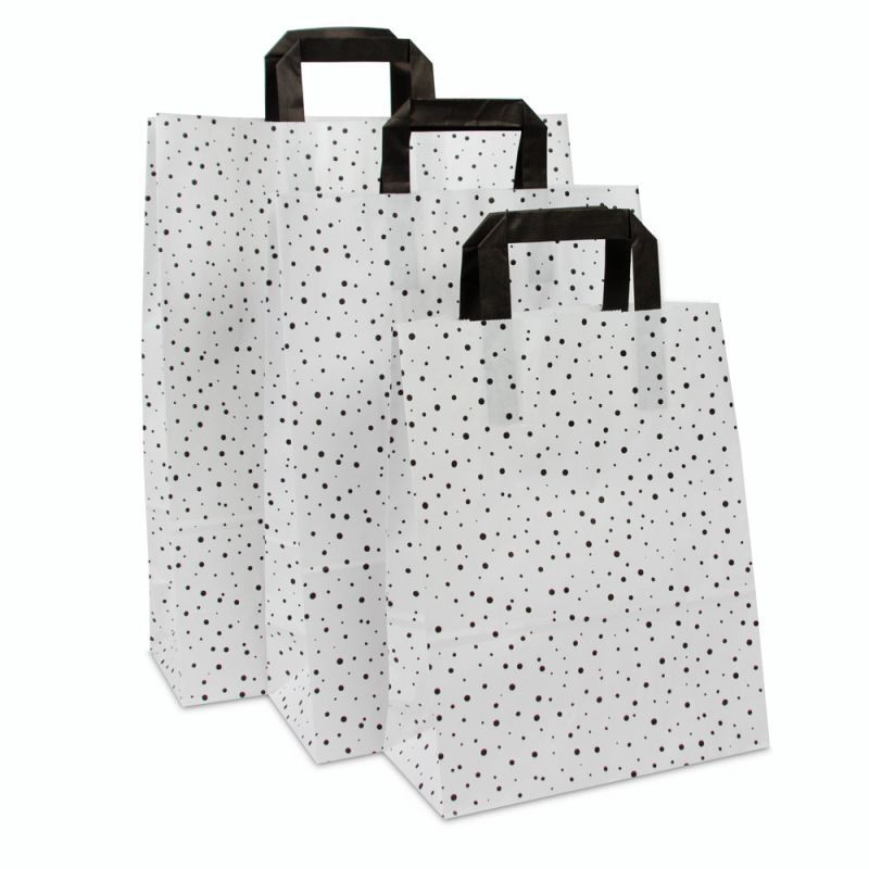 Kraft Carrier Bags Bubble 22+10x28cm White (250 pcs) [FP-DPL069]