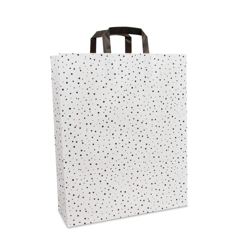 Kraft Carrier Bags Bubble 32+12x40cm White (250 pcs) [FP-DPL071]