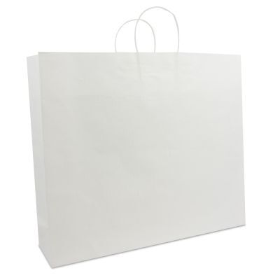 Carrier Bags White 54+13x46cm + Twisted Handles + Cardboard Base (100 pcs) [FP-DPT006]