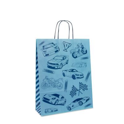 Twisted Carrier Bags Race 32+12x41cm Blue (250 pcs) [FP-DPT093]