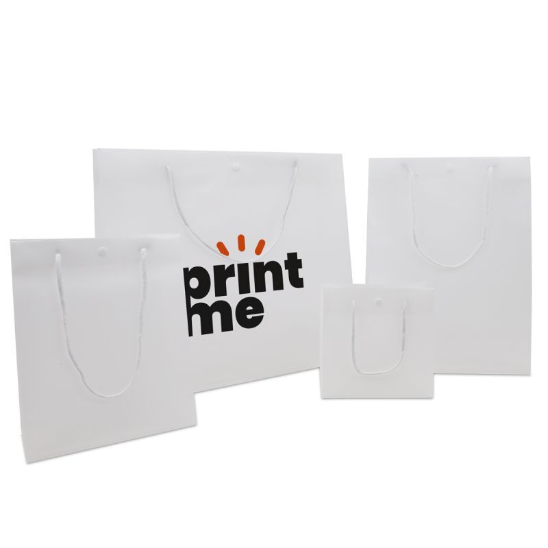 Luxury Plastic Carrier Bags with press studs 20+10x25cm Semi-transparent (200 pcs) [FP-DQC003]
