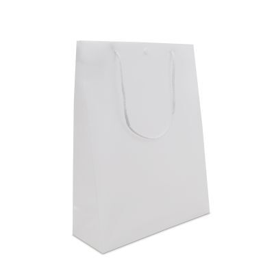 Luxury Plastic Carrier Bags with press studs 26+10x35cm Semi-transparent (100 pcs) [FP-DQC007]
