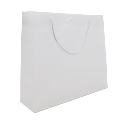 Luxury Plastic Carrier Bags with press studs 41+12x36cm Semi-transparent (100 pcs) [FP-DQC011]