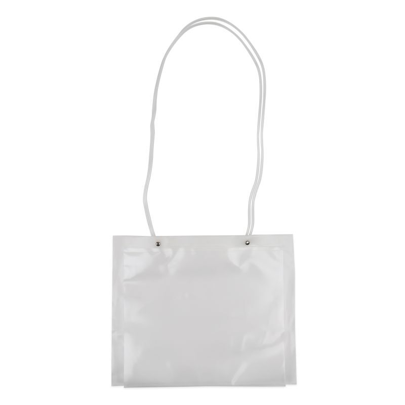 Luxury Plastic Carrier Bags with an A4 window 35x28cm Semi-transparent (100 pcs) [FP-DQC022]