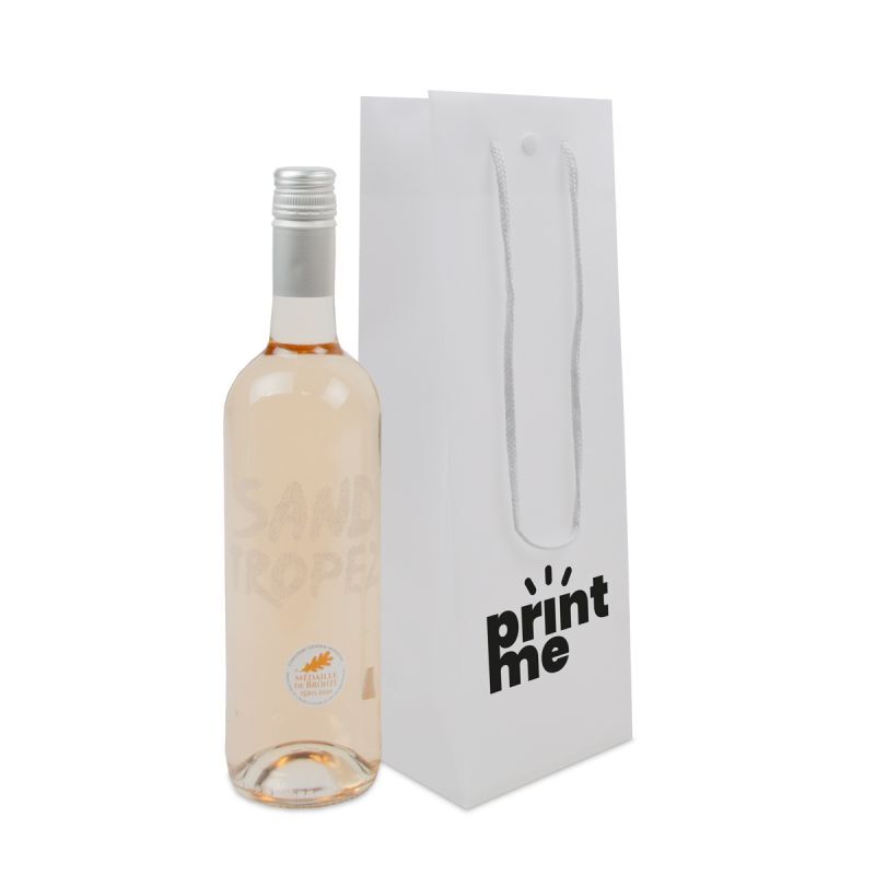 Luxury plastic wine bottle bags 12+10x36cm Semi-transparent (100 pcs) [FP-DQC025]
