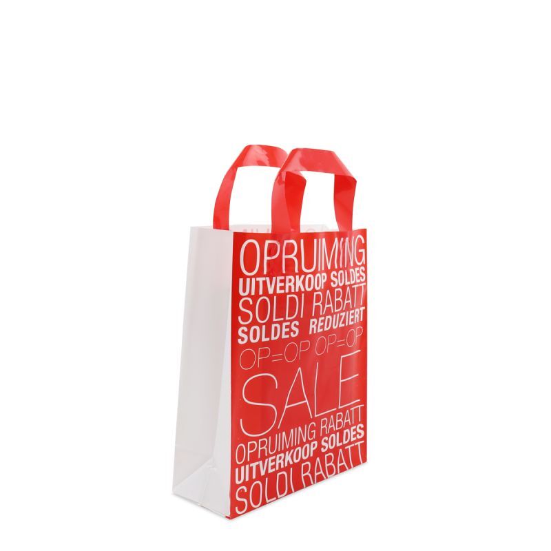 Plastic Carrier Bags 22+10x30cm Red (250 pcs) [FP-DQL008]