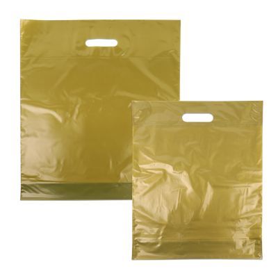 Plastic Carrier Bags 45x50+2x4cm Gold (500 pcs) [FP-DQU018]