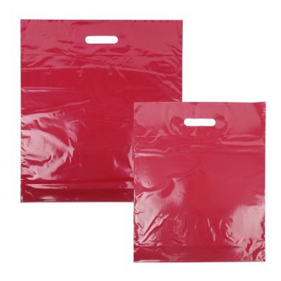 Plastic Carrier Bags 45x50+2x4cm Burgundy (500 pcs) [FP-DQU019]