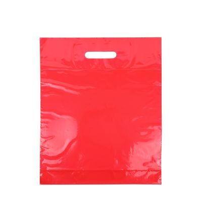 Plastic Carrier Bags 35x44+2x4cm Red (400 pcs) [FP-DQU198]