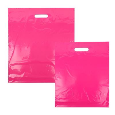 Plastic Carrier Bags 45x50+2x4cm Pink (400 pcs) [FP-DQU202]