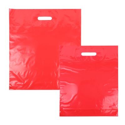 Plastic Carrier Bags 45x50+2x4cm Red (400 pcs) [FP-DQU203]