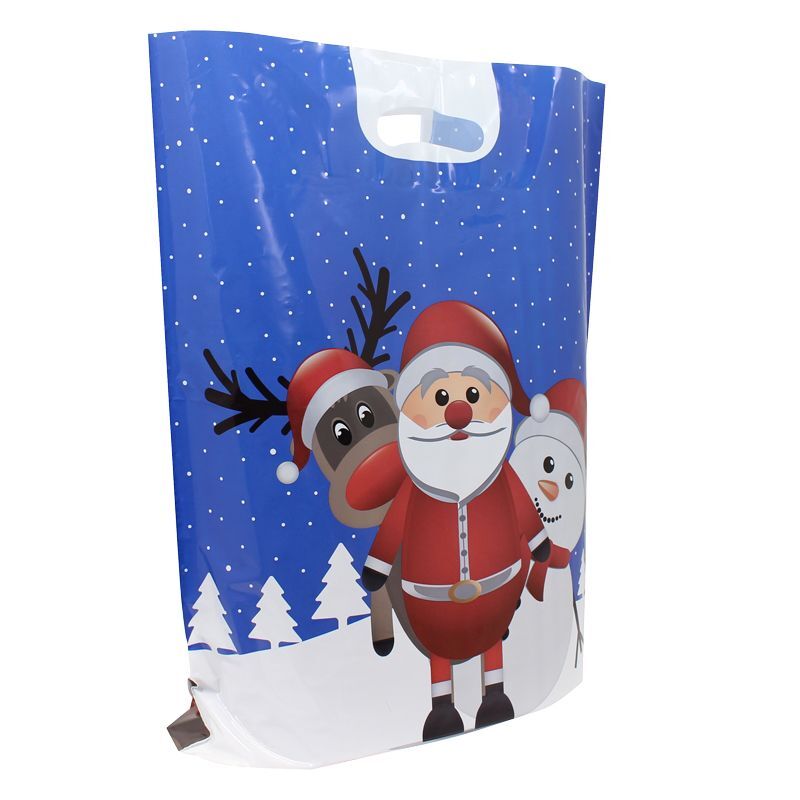 Plastic Christmas bags - Christmas Friends 38x45+2x5cm White (500 pcs) [FP-KDT028]