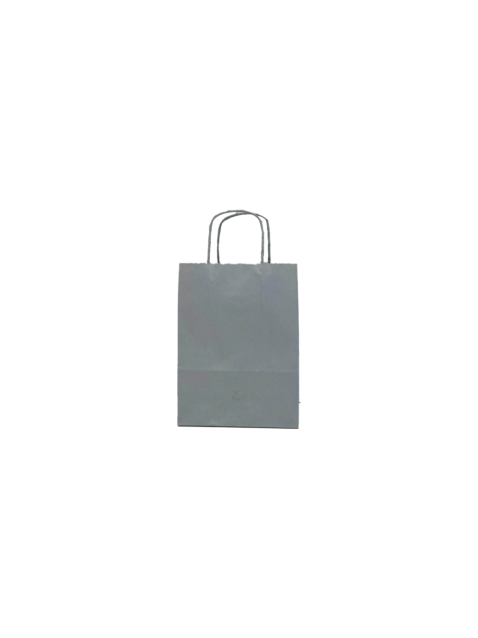Paper Carrier Bags Silver 18+8x22cm Kraft 90 grams (50 pieces) [PAM1822SI]