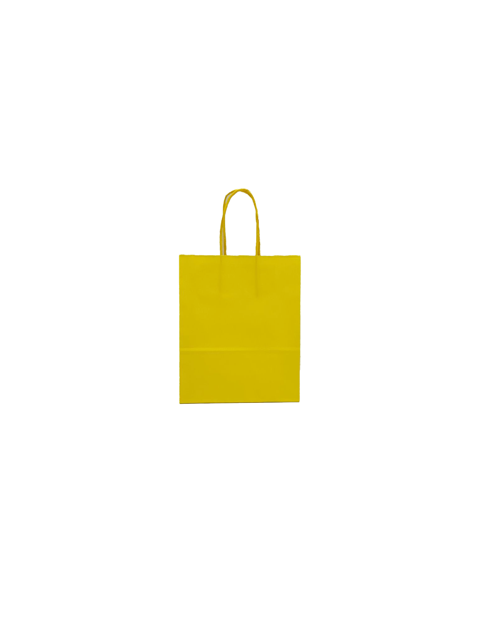 Paper Carrier Bags Yellow 18+8x22cm Kraft 90 grams (50 pieces) [PAM1822Y]