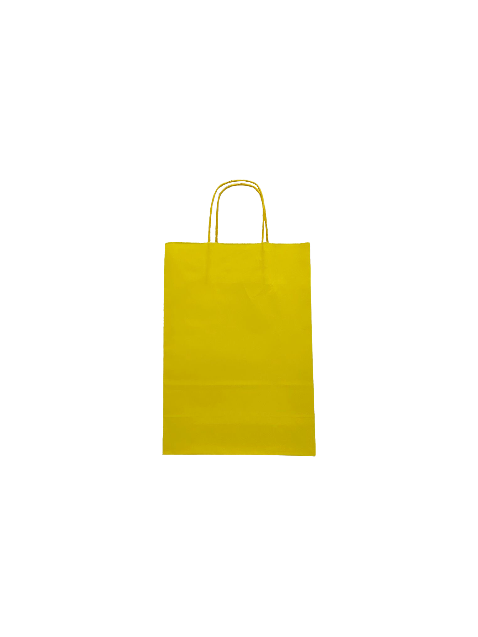 Paper Carrier Bags Yellow 22+10x31cm Kraft 90 grams (50 pieces) [PAM2231Y]