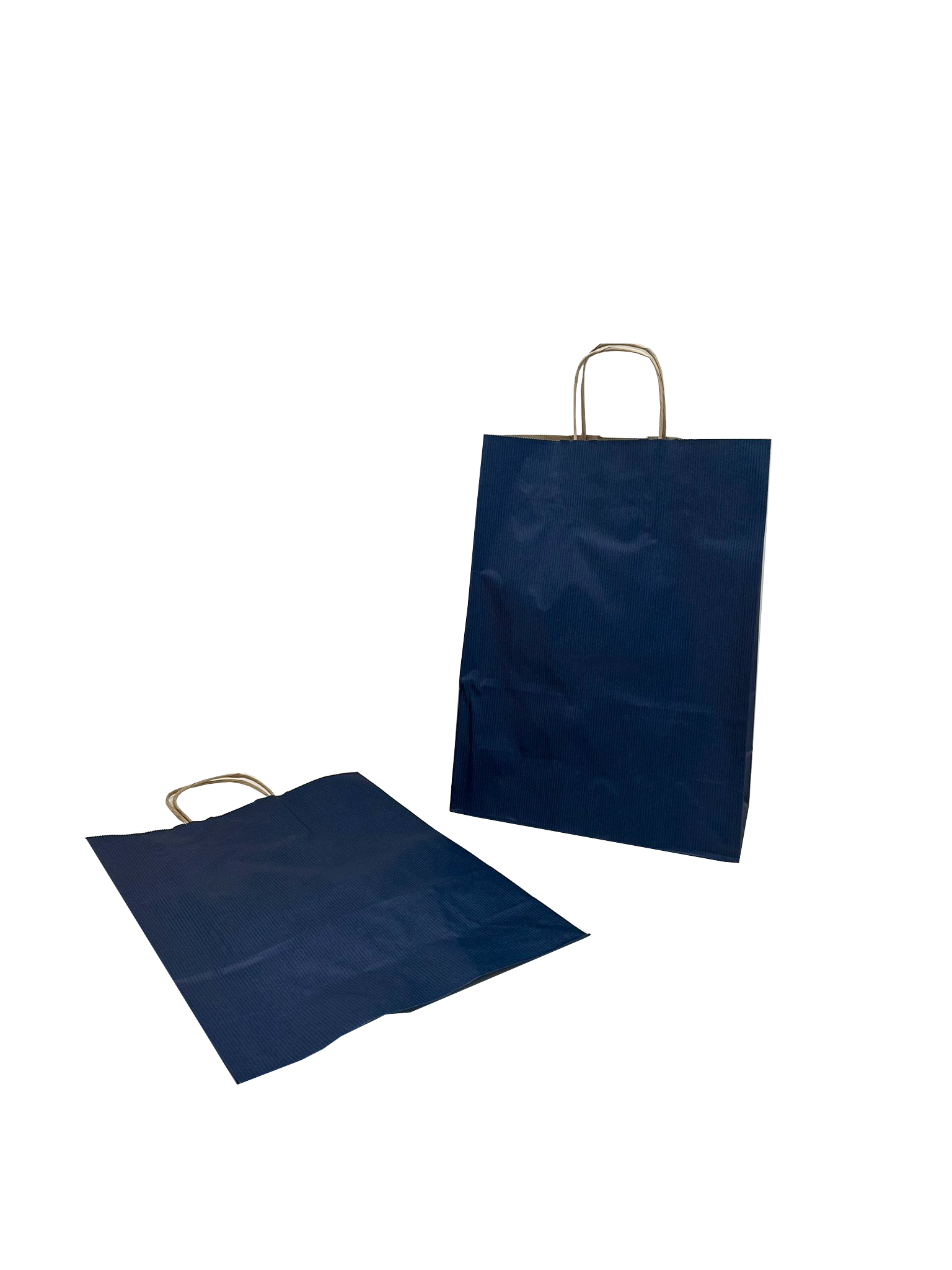 Paper Carrier Bags dark Blue 26+12x35cm Kraft 90 grams (50 pieces) [PAM2635DKBL]