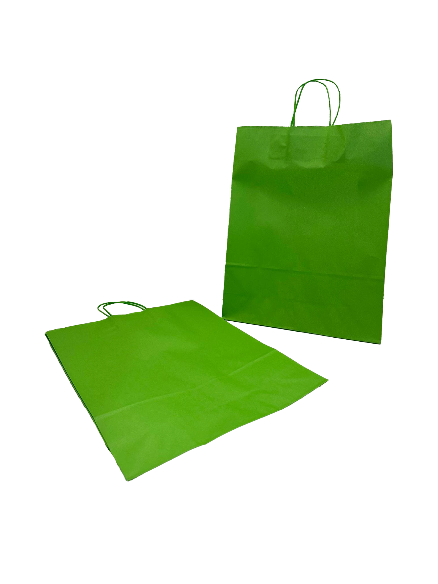 Paper Carrier Bags Green 32+12x41cm Kraft 100 grams (50 pieces) [PAM3241GR]
