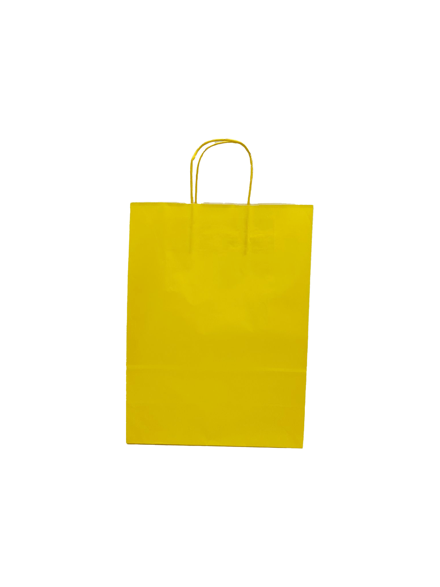 Paper Carrier Bags Yellow 26+12x35cm Kraft 90 grams (50 pieces) [PAM2635Y]