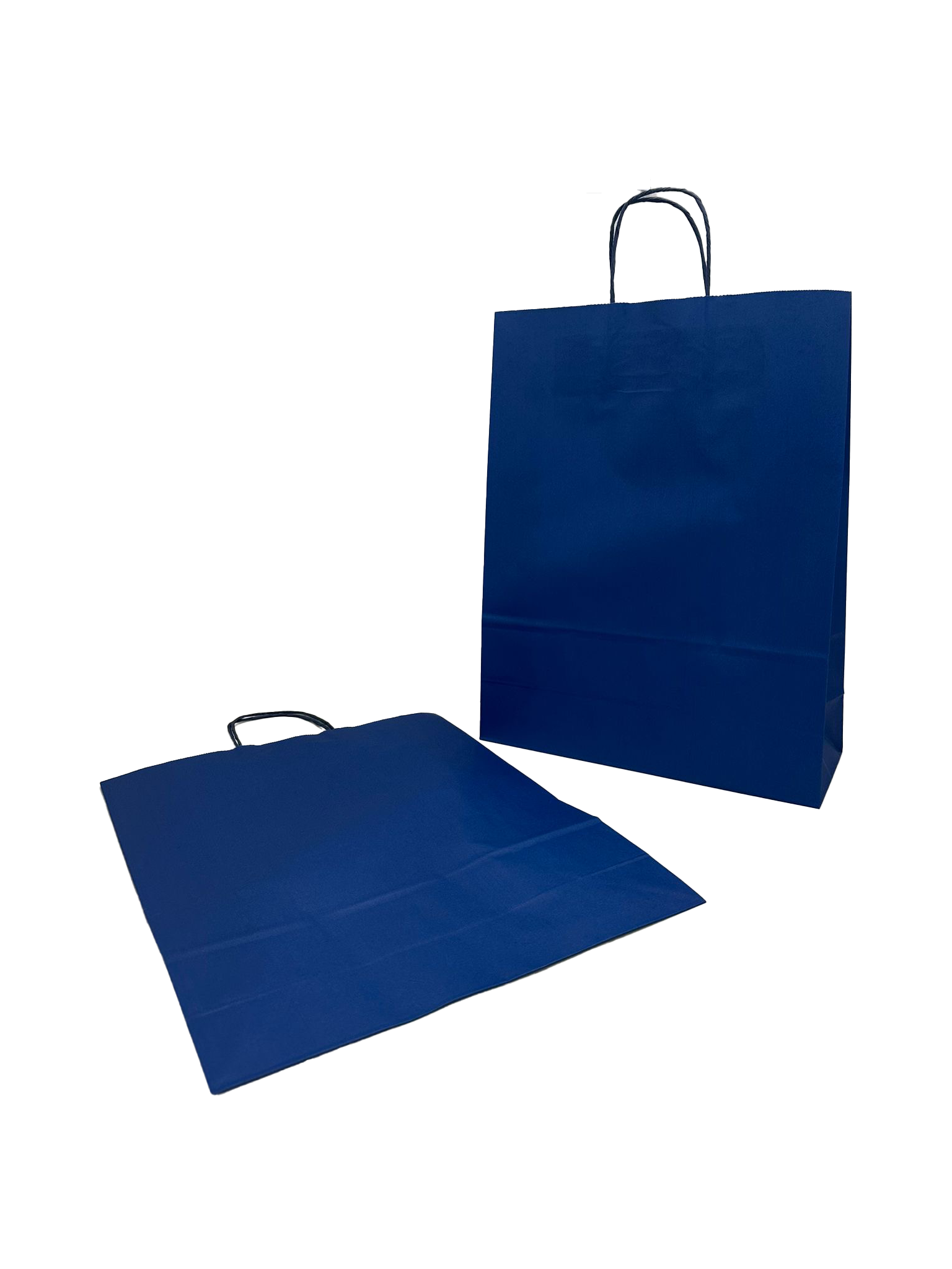 Paper Carrier Bags dark Blue 32+12x41cm Kraft 100 grams (50 pieces) [PAM3241DKBL]
