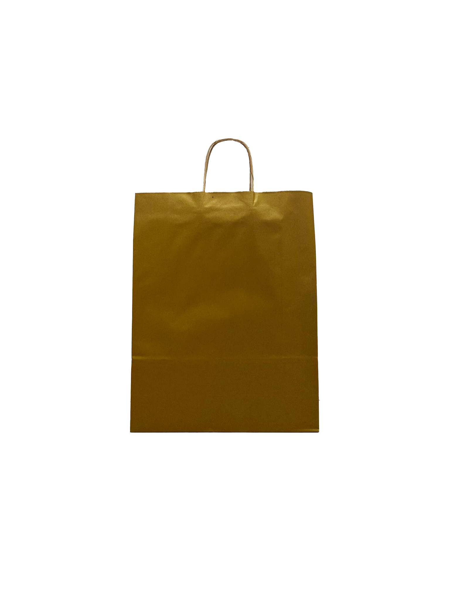 Paper Carrier Bags Gold 32+12x41cm Kraft 100 grams (50 pieces) [PAM3241GO]