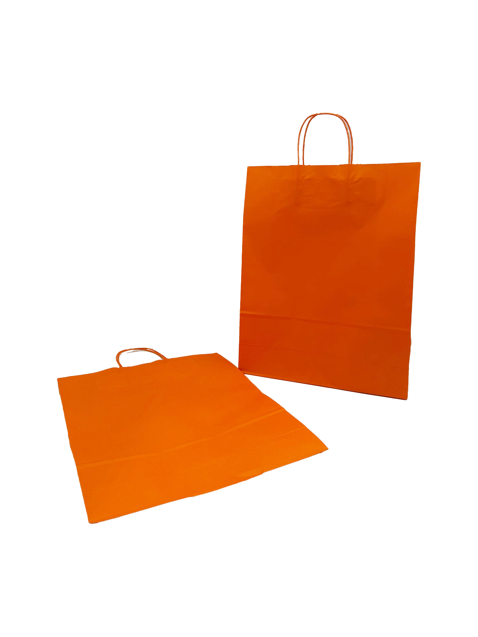 Paper Carrier Bags Orange 32+12x41cm Kraft 100 grams (50 pieces) [PAM3241OR]