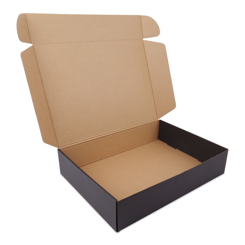 Shipping boxes with a personalisation field 41,5x30,5x8,5cm Black (50 pcs) [FP-VPD523]