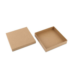 Kraft Gift Boxes with Lids 17,7x17,7x3,2cm Brown (40 pcs) [FP-VPL006]