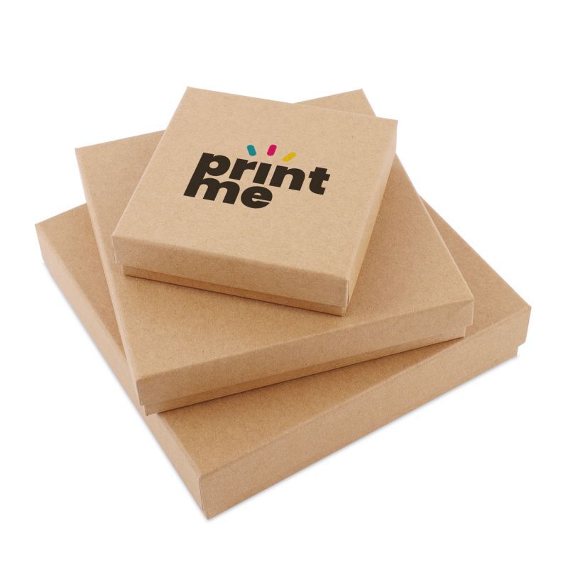 Kraft Gift Boxes with Lids 20,7x20,7x4,3cm Brown (20 pcs) [FP-VPL007]