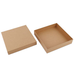 Kraft Gift Boxes with Lids 20,7x20,7x4,3cm Brown (20 pcs) [FP-VPL007]
