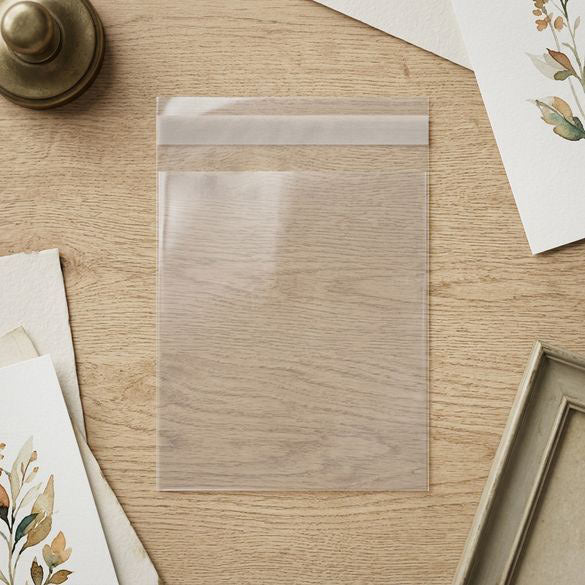 Plastic Bags 26.5x38.7cm Transparent Peel and Seal (100 pieces) [B10]