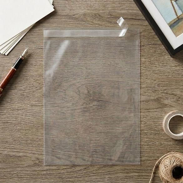 Plastic Bags 26.5x33.7cm Transparent Peel and Seal (100 pieces) [B10X13]