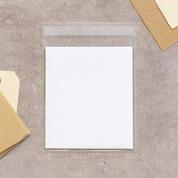 Plastic Bags 9.2x14.6cm Transparent Peel and Seal (100 pieces) [B35M]