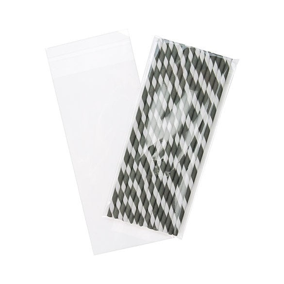 Plastic Bags 9.4x20.4cm Transparent Peel and Seal (100 pieces) [B3X8]