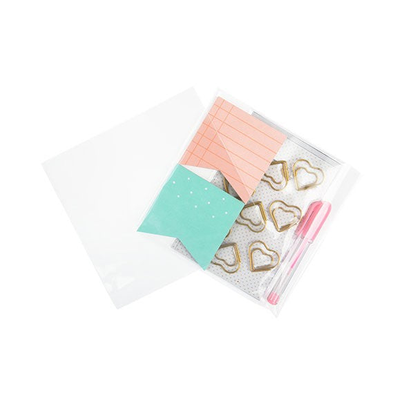 Plastic Bags 12.4x12cm Transparent (100 pieces) [B44NFXL]