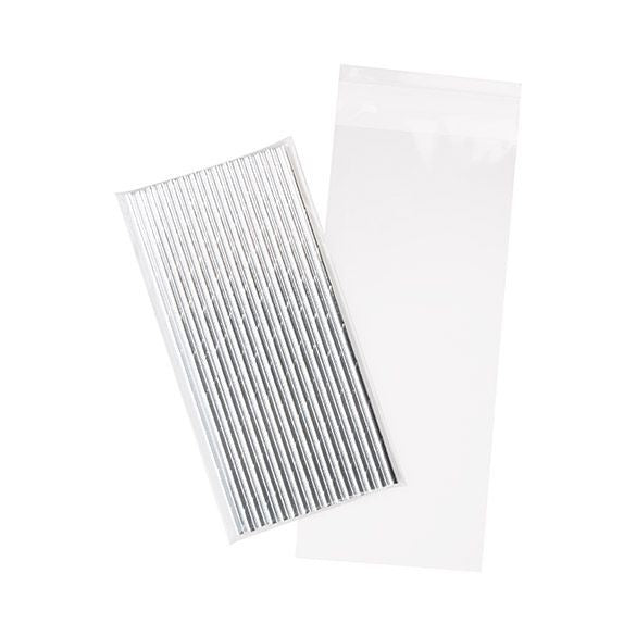 Plastic Bags 10.5x24.2cm Transparent Peel and Seal (100 pieces) [B49S]
