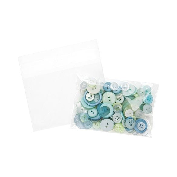 Plastic Bags 10.3x7cm Transparent Peel and Seal (100 pieces) [B4X2S]