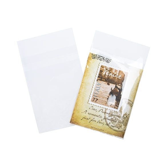 Plastic Bags 11.8x16.2cm Transparent Peel and Seal (100 pieces) [B4X6XLPC]