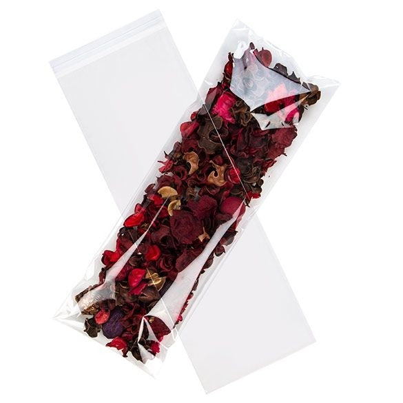 Plastic Bags 13.8x38.8cm Transparent Peel and Seal (100 pieces) [B515]