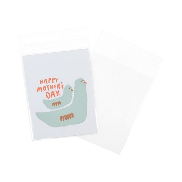 Plastic Bags 11.4x14.1cm Transparent Peel and Seal (100 pieces) [B54S]