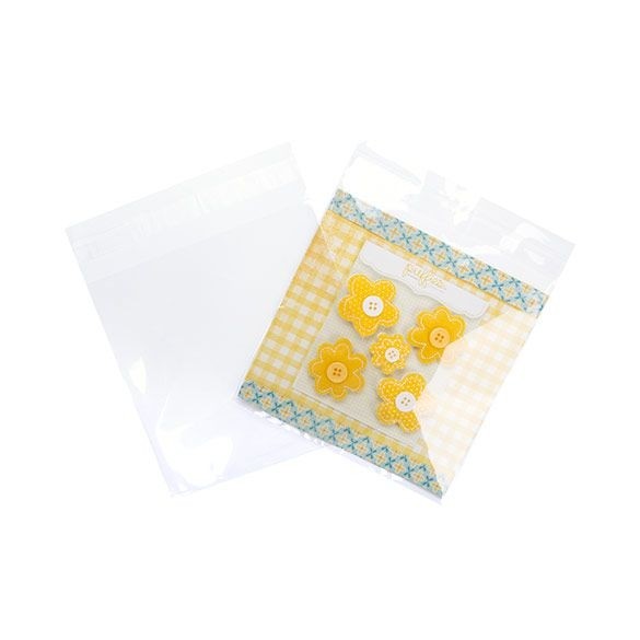 Plastic Bags 15x14.5cm Transparent Peel and Seal (100 pieces) [B55XL]
