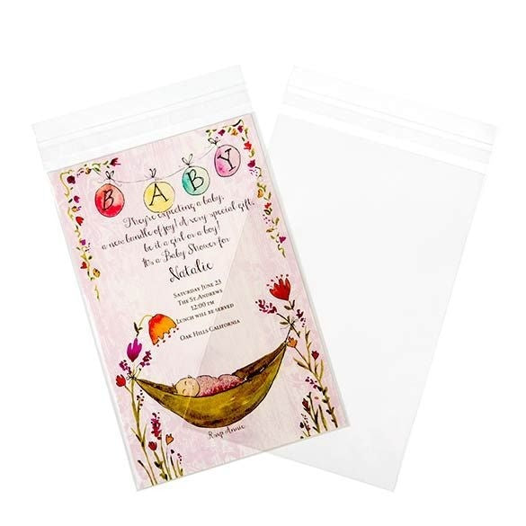 Plastic Bags 14.5x21.8cm Transparent Peel and Seal (100 pieces) [B59S]