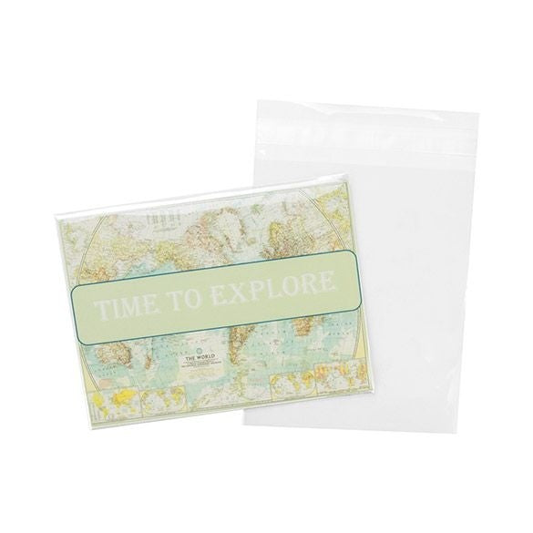 Plastic Bags 12.7x15.3 cm + flap Transparent Peel and Seal (100 pieces) [B5B2]