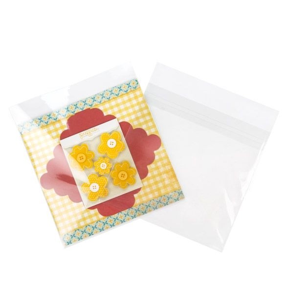 Plastic Bags 18.3x17.9cm Transparent Peel and Seal (100 pieces) [B7X7SPC]