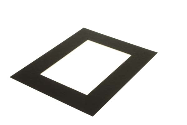Mount Board Black 27x34.6cm Window - Outer size 40.6x50.8cm (10 pieces) [MS20047]