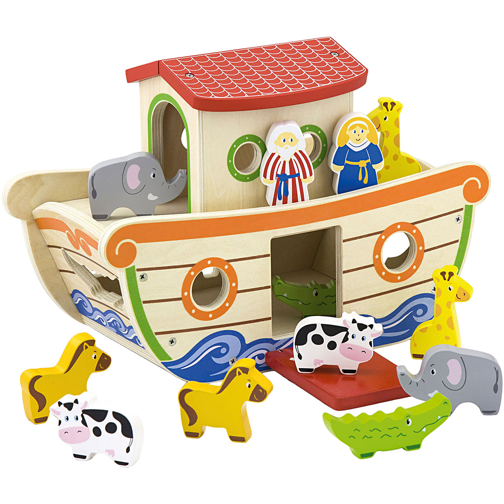 VIGA Noah’s ark shape sorter, size 34x25,5x16,5 cm
